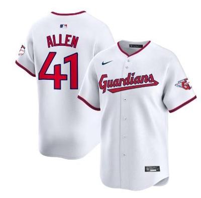 Logan Allen Jersey #41 Cleveland Guardians 2025 Vapor Premier All New White