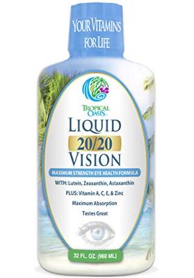 Liquid 20/20 Vision - Eye Vitamin Formula w/20mg Lutein, 4mg Zeaxanthin, 4mg Ast