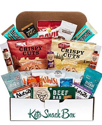 Keto Snack Box 20-Count - Keto Gift Box Variety Pack Low Carb & Sugar Snacks, Gl