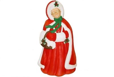 Mrs Santa Claus , Lighted, Light Up Outdoor Yard Christmas Decoration Plastic