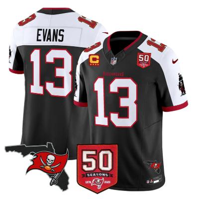 Mike Evans Jersey #13 Tampa Bay Buccaneers 76 Stitched Black