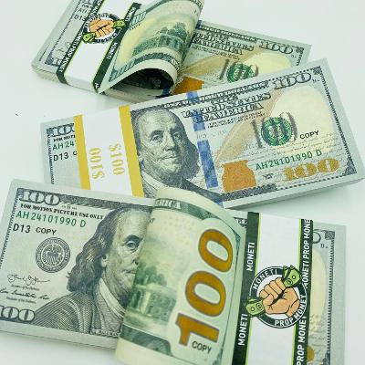 Prop Money Replica Bill Double Sided Full Printed Fake25 Pieces $100 Bill 