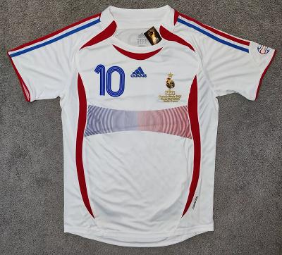 Zinedine Zidane #10 France 2006 World Cup Final Retro Jersey  White