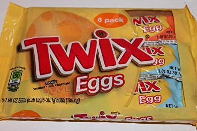 Twix Easter Eggs, 1 Package (1 Package Includes 6 Snack Size Eggs)
