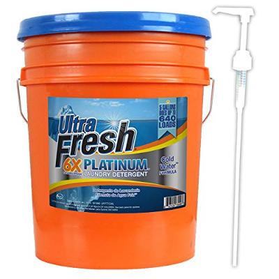 Ultra Fresh Platinum Coldwater HE Liquid Laundry Detergent, 5 Gallons (640 oz) 