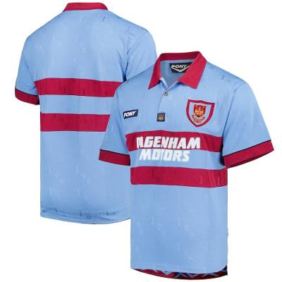 West Ham United 1995-96 Retro Centenary Away Jersey  Men, Light Blue
