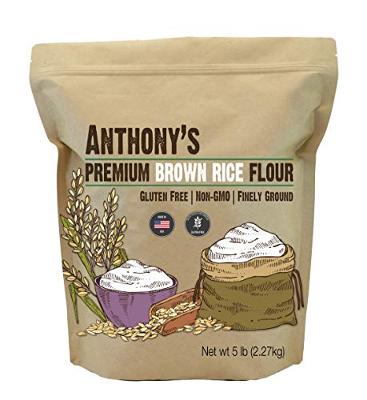 Anthony's Brown Rice Flour, 5 lb, Batch Tested and Verified Gluten Free, Product