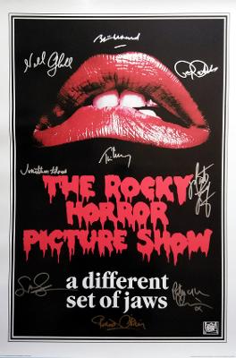 THE ROCKY HORROR PICTURE SHOW MOVIE Poster Signed by 9 cast with COA, AUTHENTIC
