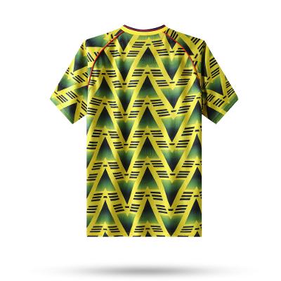 Arsenal 1993 Away Men Retro Jersey  Yellow