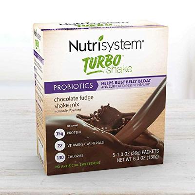 Nutrisystem Turbo Shake Probiotics, Chocolate Shake Mix, 5 Little Packets