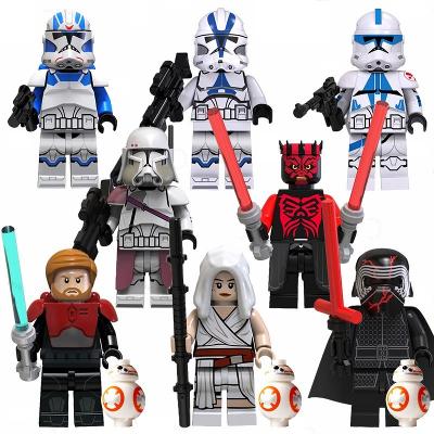8pcs Star Wars Rey, Kylo, Maul, Bacara & 501st Minifigures