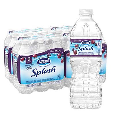 Nestle Water Nestle Pure Life Splash Flavored Water, Acai Grape, 16.9 Fl Oz (Pac