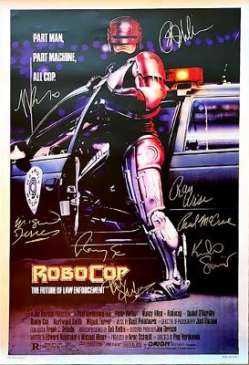 ROBOCOP MOVIE Poster Signed by 8 cast with COA, AUTHENTIC