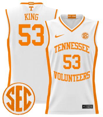 Bernard King Jersey #53 Tennessee Vols 2024 Lightweight Basketball White
