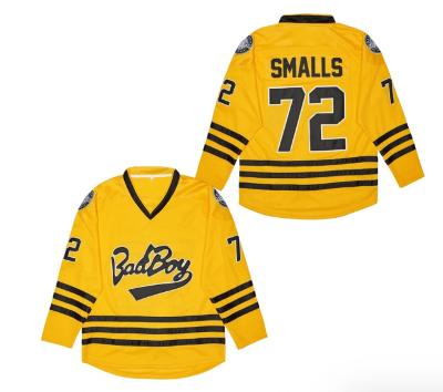 Notorious BIG Biggie Small #72 Bad Boy Hockey Yellow Jersey