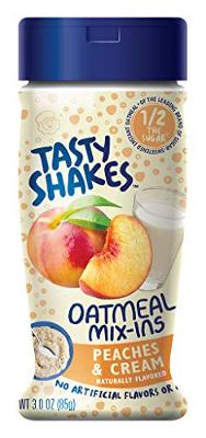 Tasty Shakes Oatmeal Mix-ins, Peaches & Cream, 3 Ounce (Pack of 6)