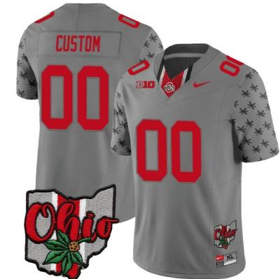 Custom Ohio State Buckeyes Jersey  College Football 2023 Stitched Alternate Gray