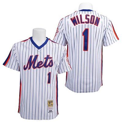 New York Mets Mookie Wilson White 1986 Throwback Pullover Jersey