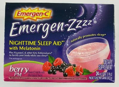 Emergen-C Emergen- Zzzz Nighttime Berry PM Sleep Aid with Melatonin, 24 Count 