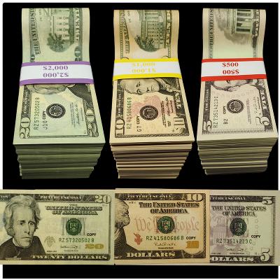 Replica Money 100 Pcs X 20$ + 10$ + 5$ Assorted prop copy dollar for video,gift