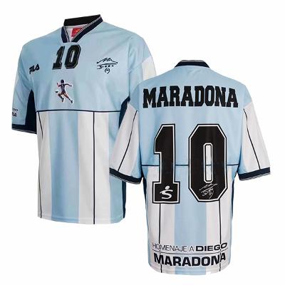 Argentina Diego Maradona 10 Testimonial Jersey 2001