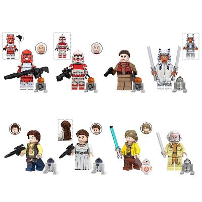 Star Wars Padme, Luke, Leia, Han & Jango 8 Minifigures Lot