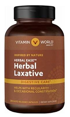 Vitamin World Herbal Ease Herbal Laxative Digestive Care 250 rapid release capsu