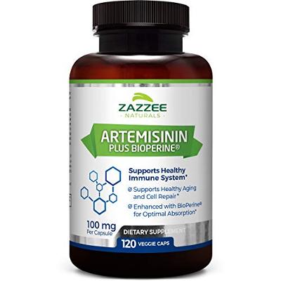 Zazzee Artemisinin, 100 mg per Capsule, 120 Vegan Capsules, 4 Month Supply, Plus