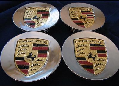 Chrome Porsche 76mm Wheel Centre Caps x4 OE 911 Cayman Boxster Macan 997 Turbo