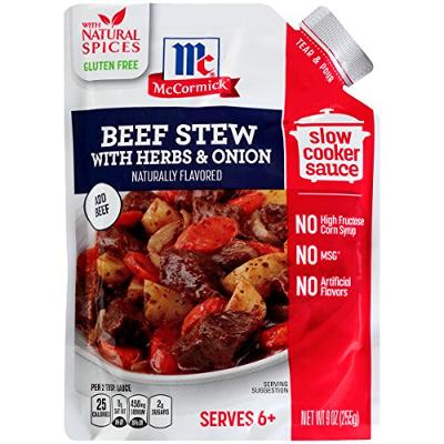 McCormick Slow Cookers Naturally-Flavored Hearty Beef Stew With Herbs & Onions S
