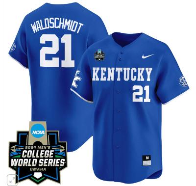 Mens Ryan Waldschmidt #21 Wildcats Baseball Jersey College World Series Stitched