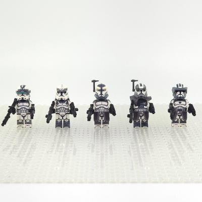 5pcs Star Wars 104th Wolfpack Commander Wolffe & Boost Troopers Minifigures Toy