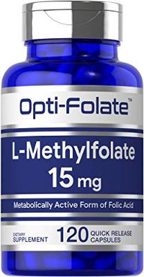 L Methylfolate 15mg | 120 Capsules | Value Size | Max Potency | Optimized and Ac