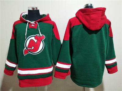 Men's New Jersey Devils Blank Green Pullover Hoodie
