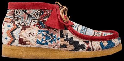 Clarks Originals Todd Snyder Wallabee Kaleidoscope Red Textile Knit 26149525