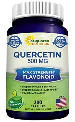 Quercetin 500mg Supplement - 200 Capsules - Quercetin Dihydrate to Support Cardi
