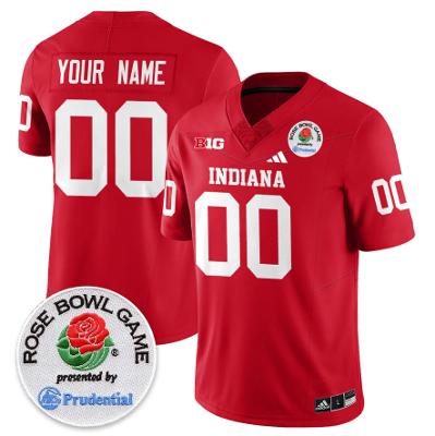 Custom Indiana Hoosiers Jersey Vapor Limited Rose Bowl Football Stitched Red