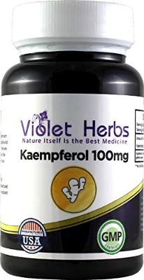 Kaempferol 100mg 60 Count Bottle,Capsule,Kaempferia Galangal, Rice Flour, Magnes