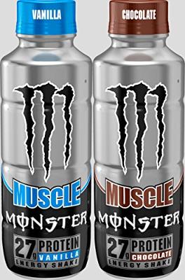 Monster Muscle Protein Energy Shake 12 - 15oz Bottles (Chocolate)