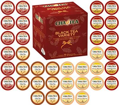 Cha4TEA 36-Count Assorted Black Tea Sampler for Keurig K-Cup Brewers (Black Tea