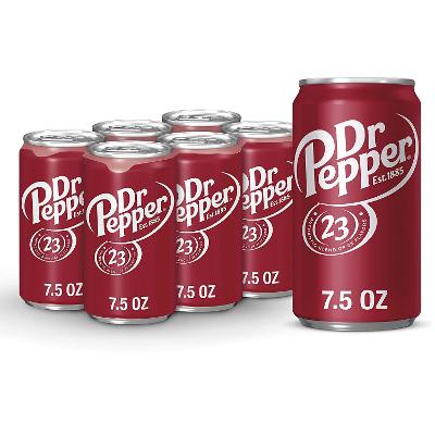 Dr Pepper, 7.5 fl oz cans (Pack of 6)