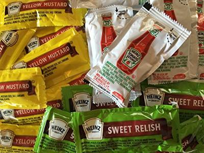 Ketchup, Mustard, Sweet Relish Condiment Combo (Total 75 Packets)