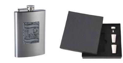 Personalized Usher Wedding Flasks