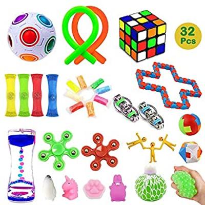 32 Pack Sensory Fidget Toys Set?Stress Relief Hand Toys for Adults Kids ADHD AD