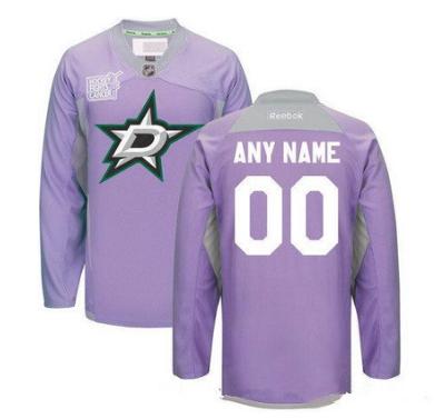 Dallas Stars Purple Pink Custom Hockey Fights Cancer Practice Jersey