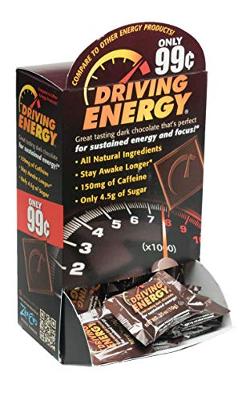 ZenEvo Dark Chocolate Driving Energy Squares  Dark Chocolate