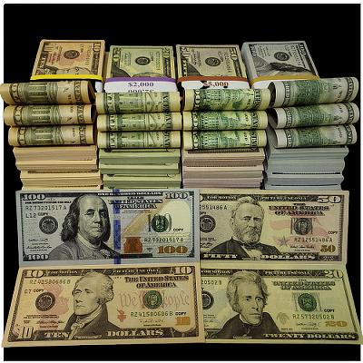 Prop copy bills Mix 50 PCS X $100+$50+$20+$10 Assorted replica dollar,education
