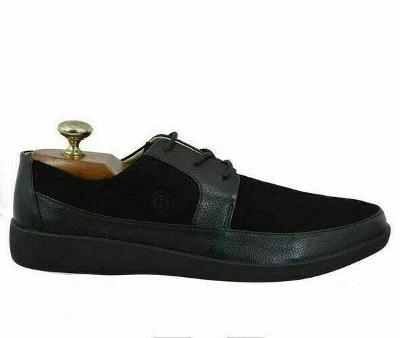 Johnny Famous Bally Style Men's Black Suede Oxfords