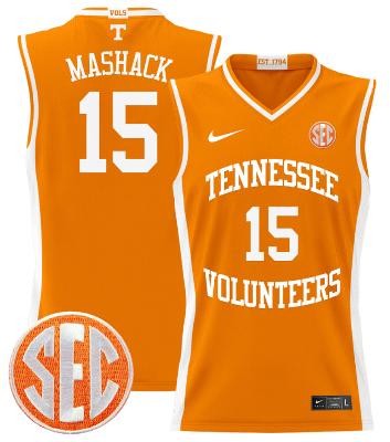 Jahmai Mashack Jersey #15 Tennessee Vols 2024 Lightweight Basketball Orange