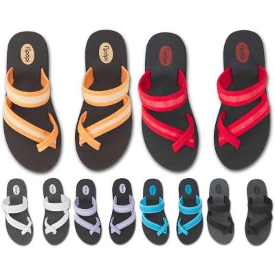 Floopi Womens EVA Comfort Toe Thong Cross Slide